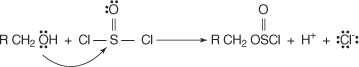reazione di alcol e cloruro di tionile